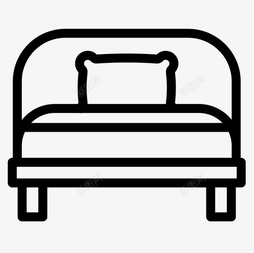 床睡觉5直线图标svg_新图网 https://ixintu.com 直线 睡觉