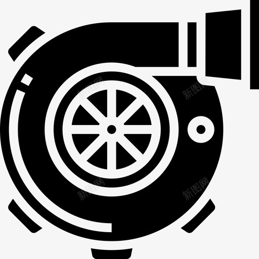 涡轮发动机汽车维修1字形图标svg_新图网 https://ixintu.com 发动机 字形 汽车维修 涡轮