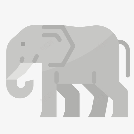 大象动物78扁平图标svg_新图网 https://ixintu.com 动物 大象 扁平