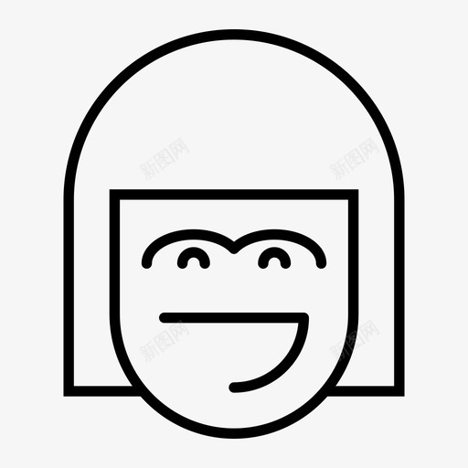 女孩表情符号表情图标svg_新图网 https://ixintu.com 1行 女孩 符号 表情