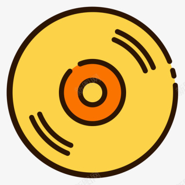 唱片音乐150线性颜色图标图标