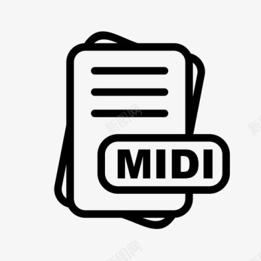 midi文件扩展名文件格式文件类型集合图标包图标