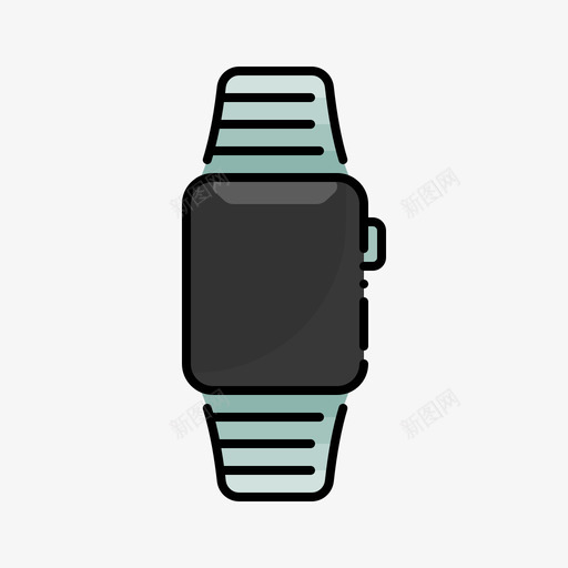 智能手表苹果产品1线性颜色图标svg_新图网 https://ixintu.com 产品 产品线 手表 智能 线性 苹果 颜色