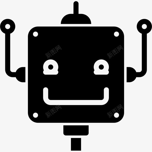 机器人可爱的图标3填充svg_新图网 https://ixintu.com 可爱 图标 填充 机器人 爱的
