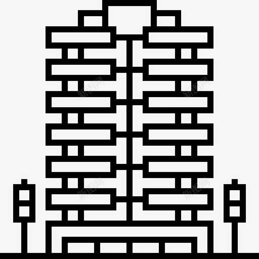 公寓城市71直线型图标svg_新图网 https://ixintu.com 公寓 城市 市直 线型
