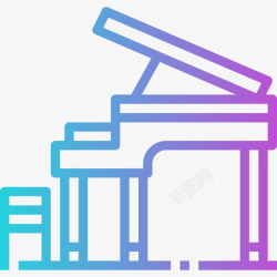 爵士乐图标钢琴爵士乐4渐变图标高清图片