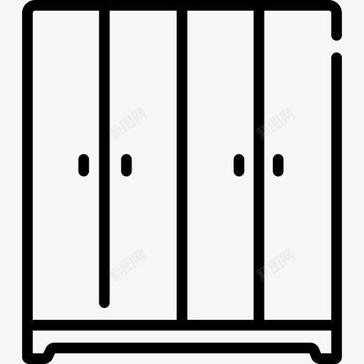 衣柜家具49件线性图标svg_新图网 https://ixintu.com 49件 家具 线性 衣柜
