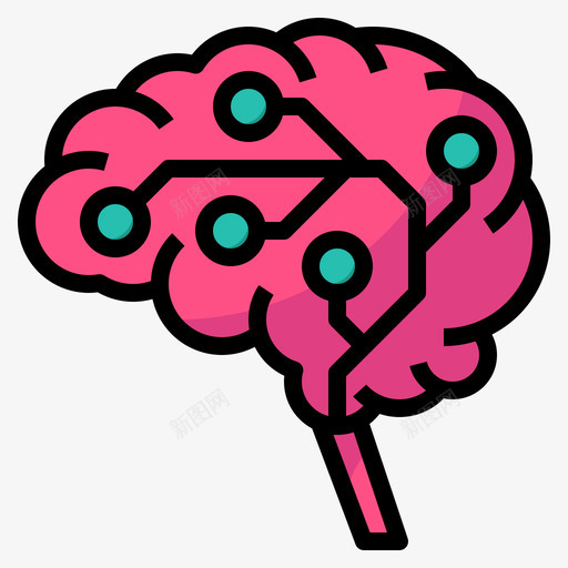 大脑人工智能88线性颜色图标svg_新图网 https://ixintu.com 人工智能 大脑 线性 颜色