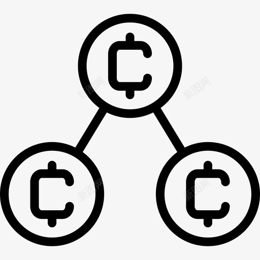 加密货币币区块链金融图标svg_新图网 https://ixintu.com 加密 区块 货币 金融