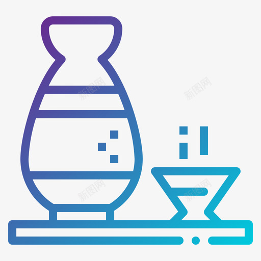 清酒32号饮料梯度图标svg_新图网 https://ixintu.com 32号 梯度 清酒 饮料