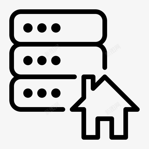 家庭服务器数据数据库图标svg_新图网 https://ixintu.com 家庭 家庭服务 房子 数据 数据库 服务器