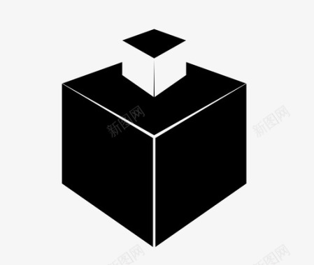 三维造型盒子立方体图标图标
