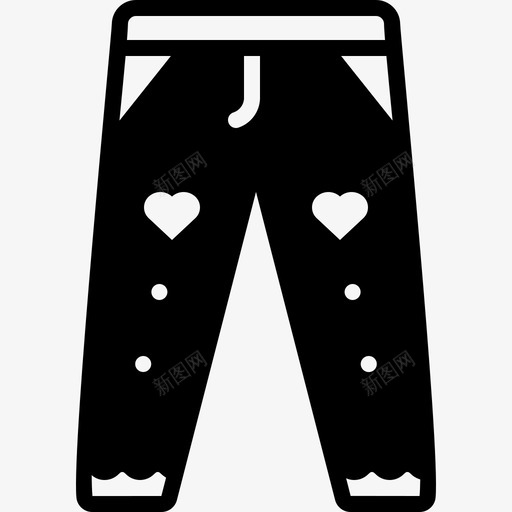婴儿裤时尚服装图标svg_新图网 https://ixintu.com 婴儿 时尚 服装 牛仔裤
