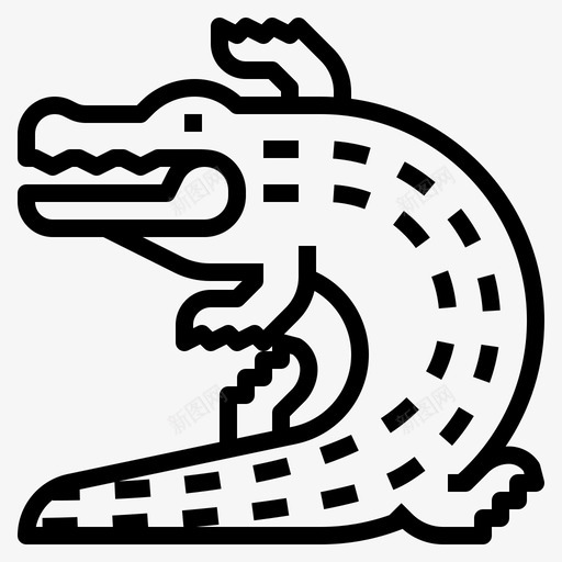 鳄鱼动物77直系图标svg_新图网 https://ixintu.com 动物 直系 鳄鱼