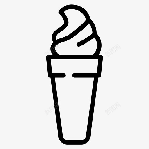 冰淇淋筒糖果冰锥图标svg_新图网 https://ixintu.com 冰淇淋 冰锥 口味 糖果