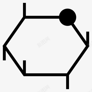 葡萄糖分子化学结构图标图标