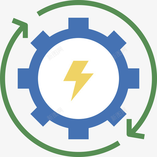 齿轮动力和能源13扁平图标svg_新图网 https://ixintu.com 动力 扁平 能源 齿轮