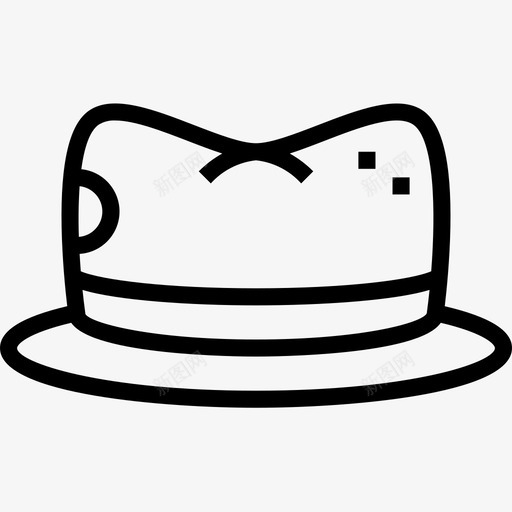 帽子爵士乐直系图标svg_新图网 https://ixintu.com 帽子 爵士乐 直系