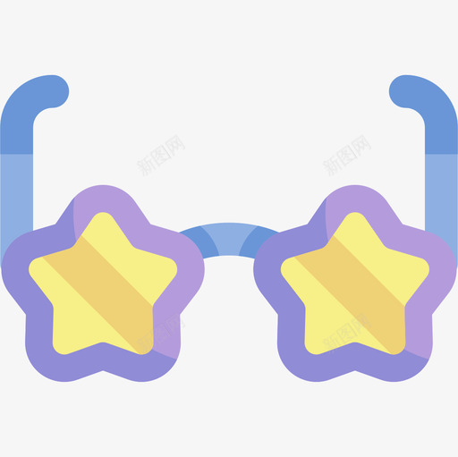 眼镜夜派对39扁平图标svg_新图网 https://ixintu.com 扁平 派对 眼镜