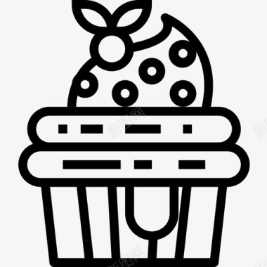 纸杯蛋糕复活节57直纹图标图标