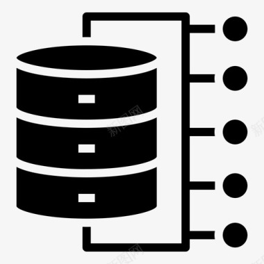 数据库通信连接图标图标