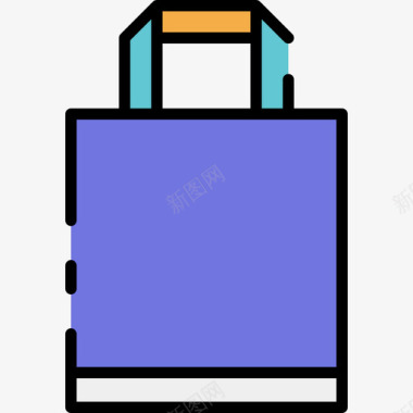 购物袋在线营销42线性颜色图标图标