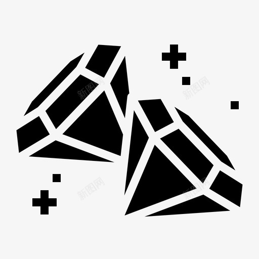钻石游戏元素15填充图标svg_新图网 https://ixintu.com 元素 填充 游戏 钻石