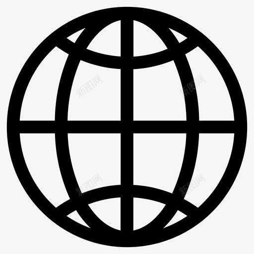 wesite商务全球图标svg_新图网 https://ixintu.com 互联网 全球 商务 图标 地图 网站