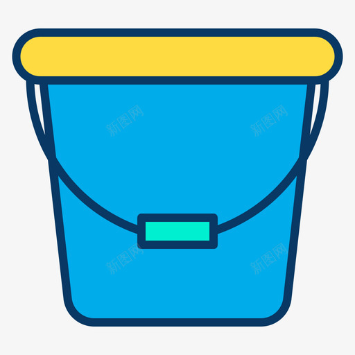 桶清洁93线性颜色图标svg_新图网 https://ixintu.com 清洁 线性 颜色