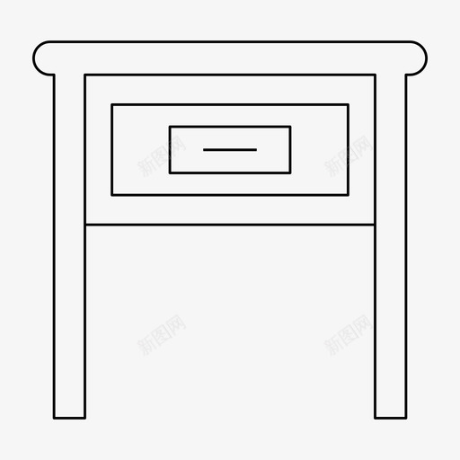 办公桌装饰家具图标svg_新图网 https://ixintu.com 办公桌 场所 家具 工作 工作场 桌子 细线 装饰