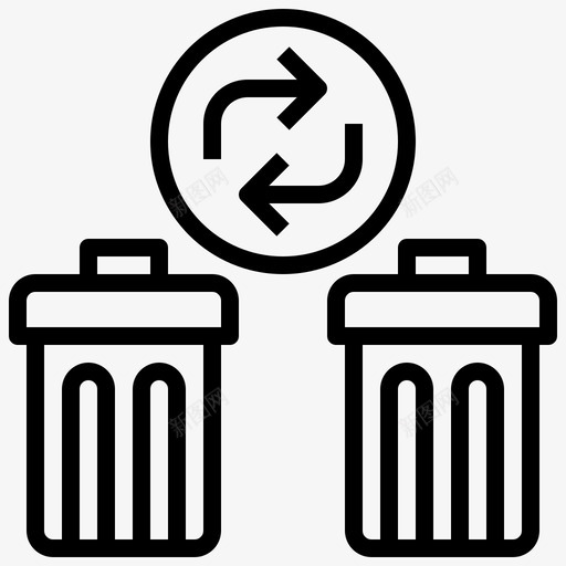 回收生态与环境垃圾图标svg_新图网 https://ixintu.com 回收 回收站 垃圾 废物 技术 智能 环境 生态