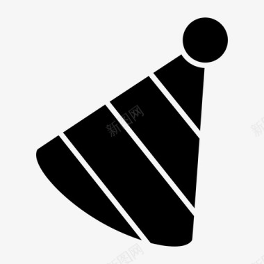 生日帽庆祝聚会图标图标