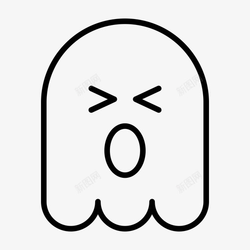 鬼魂表情符号万圣节图标svg_新图网 https://ixintu.com 万圣节 幽灵 疑惑 穆迪 符号 表情 鬼魂