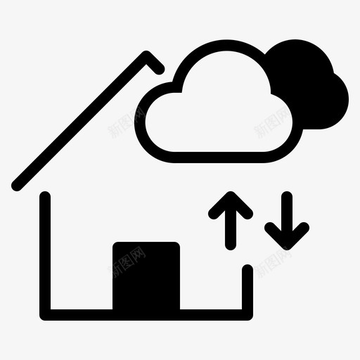 互联网网络通讯家图标svg_新图网 https://ixintu.com 互联网 图标 平面 房子 线图 网络 通讯