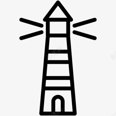 灯塔向导航海图标图标