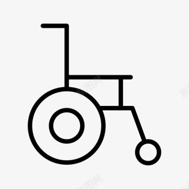 轮椅医疗字形图标图标