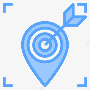目标导航和地图28蓝色图标图标