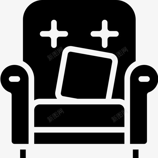 扶手椅室内22填充物图标svg_新图网 https://ixintu.com 填充 室内设计 扶手