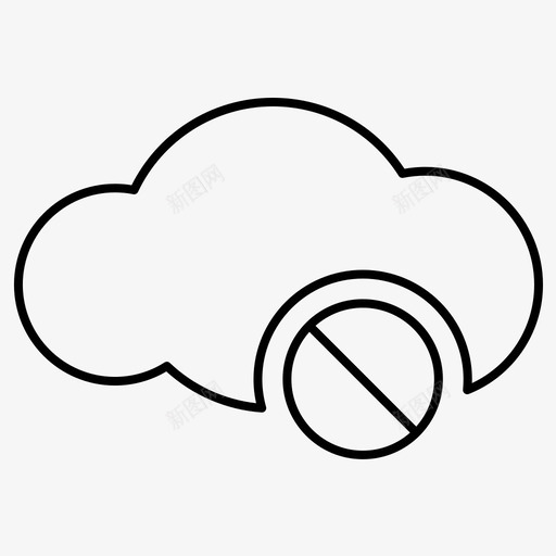云块云计算图标svg_新图网 https://ixintu.com 云计算 互联网 工作 常规 线路 网络 通信