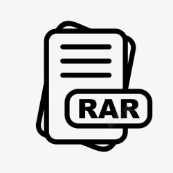 RAR文件格式rar文件扩展名文件格式文件类型集合图标包高清图片