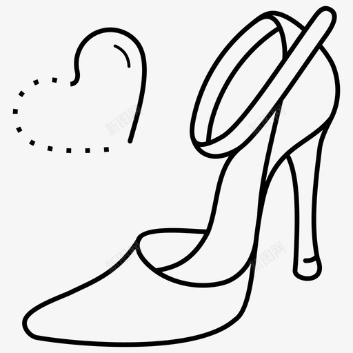 高跟鞋优雅用心图标svg_新图网 https://ixintu.com 优雅 淑女 用心 高跟鞋