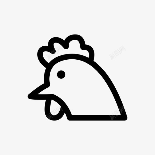 鸡肉动物母鸡图标svg_新图网 https://ixintu.com 公鸡 动物 家禽 母鸡 系列 鸡肉