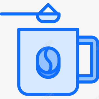 咖啡杯咖啡72蓝色图标图标