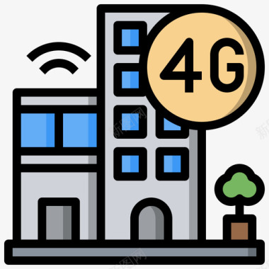 Wifi智能城市45线性颜色图标图标
