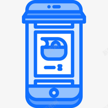 智能手机节食7蓝色图标图标