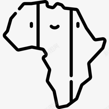 非洲雷鬼28线性图标图标