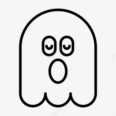 鬼魂瞌睡表情符号图标图标