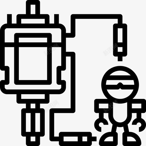 电子机器人工程8线性图标svg_新图网 https://ixintu.com 工程 机器人 电子 线性