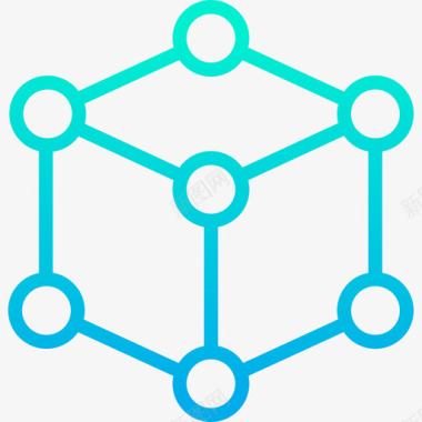 立方体虚拟现实51梯度图标图标