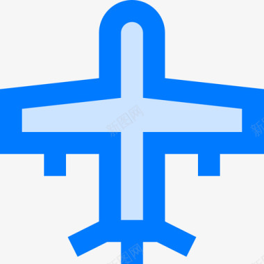 飞机机场111蓝色图标图标